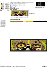 Gyutaro Eyes Embroidery Design – Demon Slayer’s Sinister Stare